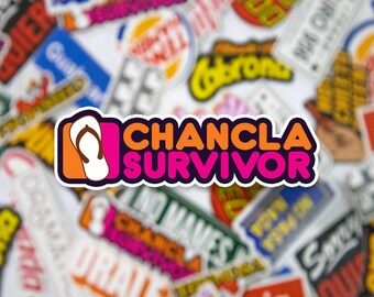 Chancla Survivor Sticker | Mexican Sticker | Funny Sticker | Gift for Her | Mexican Gift | Latino Hispanic Sticker | Spanish Sticker