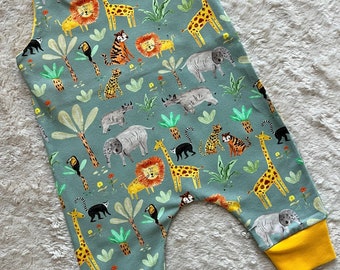 Jungle safari dungaree romper