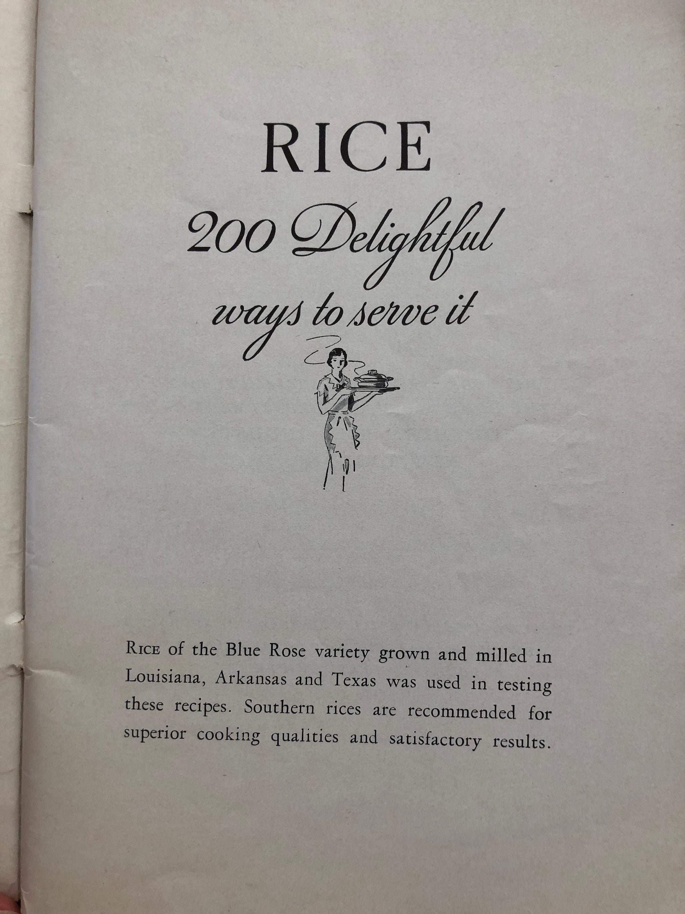 Rice 200 Delightful ways to serve it a cookbook pamphlet Etsy