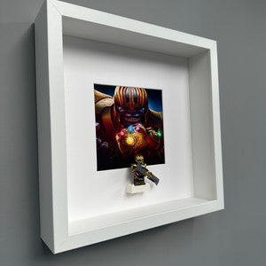 Superhero, Thanos Inspired Minifigure and Lego Gift Frame