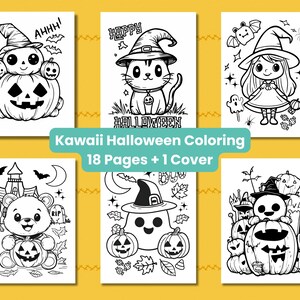Kawaii Halloween Coloring Pages | 18 Cute & Spooky Pages for Kids!