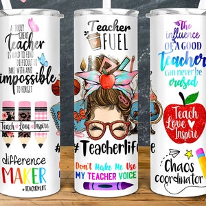 Teacher Fuel 20oz Skinny Tumbler