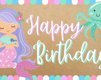 Mermaid Birthday Banner