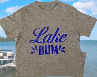 Blue "Lake BUM" T-Shirt (Adult AND Kids Sizes)