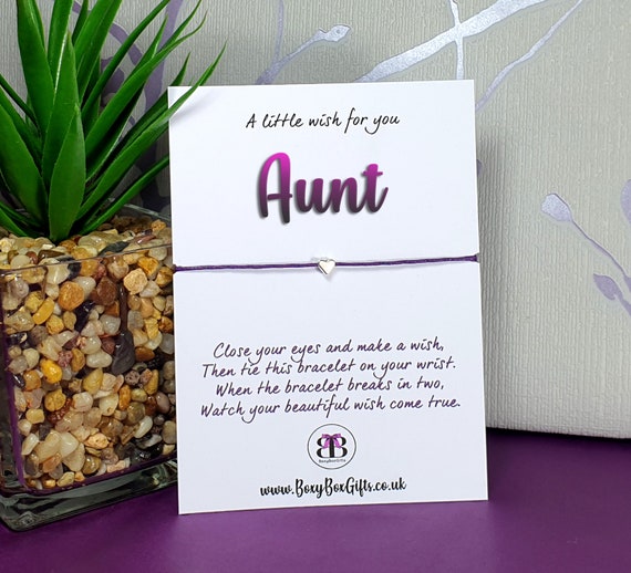 Buy Auntie Aunt Aunty Wish Bracelet Keepsake Gift Online in India - Etsy