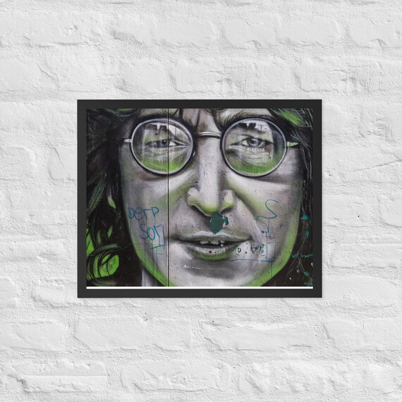 ジョン・レノン ストリートアート 額入りポスター - Etsy 日本