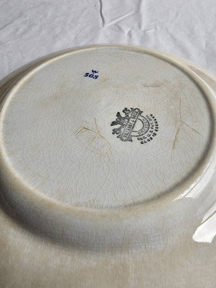 Villeroy Und Boch Dresden Stempel Bedeutung Antique Villeroy & Boch Dresden 'red Poppy' Art Nouveau Plates 1874
