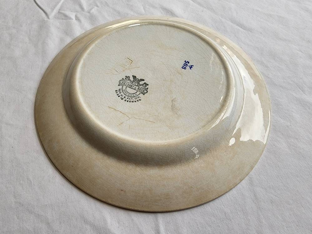Villeroy Und Boch Dresden Stempel Bedeutung Antique Villeroy & Boch Dresden 'red Poppy' Art Nouveau Plates 1874
