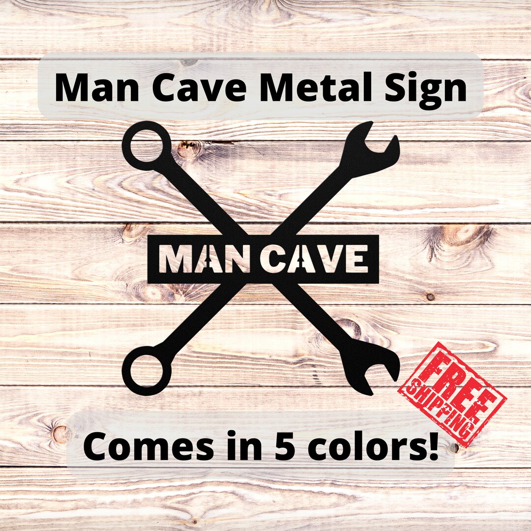 Mave Signs Man Cave Sign, Mave Cave Wrench Sign, Man Cave Gift, Gift for Husband ...