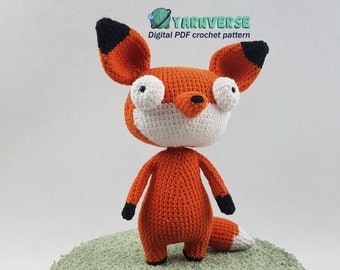 Crochet PATTERN Rusty the Fox #003 - Instant Download Digital Amigurumi PDF Pattern by Yarnverse | Cute Custom Animal Patterns