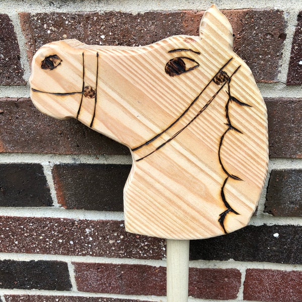 Wooden Stick Horse Etsy
