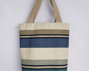 Cape Blue Stripe Handbag, Tote Bag, Shoulder Bag, Purse