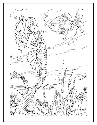 60 Mermaid Coloring Pages/Digital/Instant Download | Etsy