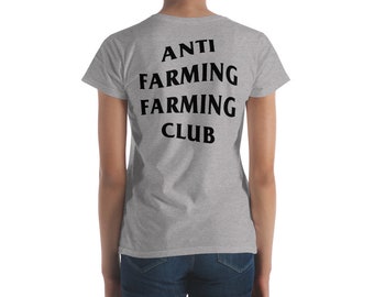 Anti-Farming Farming Club Women's Fitted Tee - Light