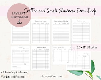 Einfache Buchhaltungsformen, Small Business Income Expense Tracker, Handwerker-Inventar, Lieferanten-Tracker, Lieferanten- und Bestell-Tracker, Rechnung