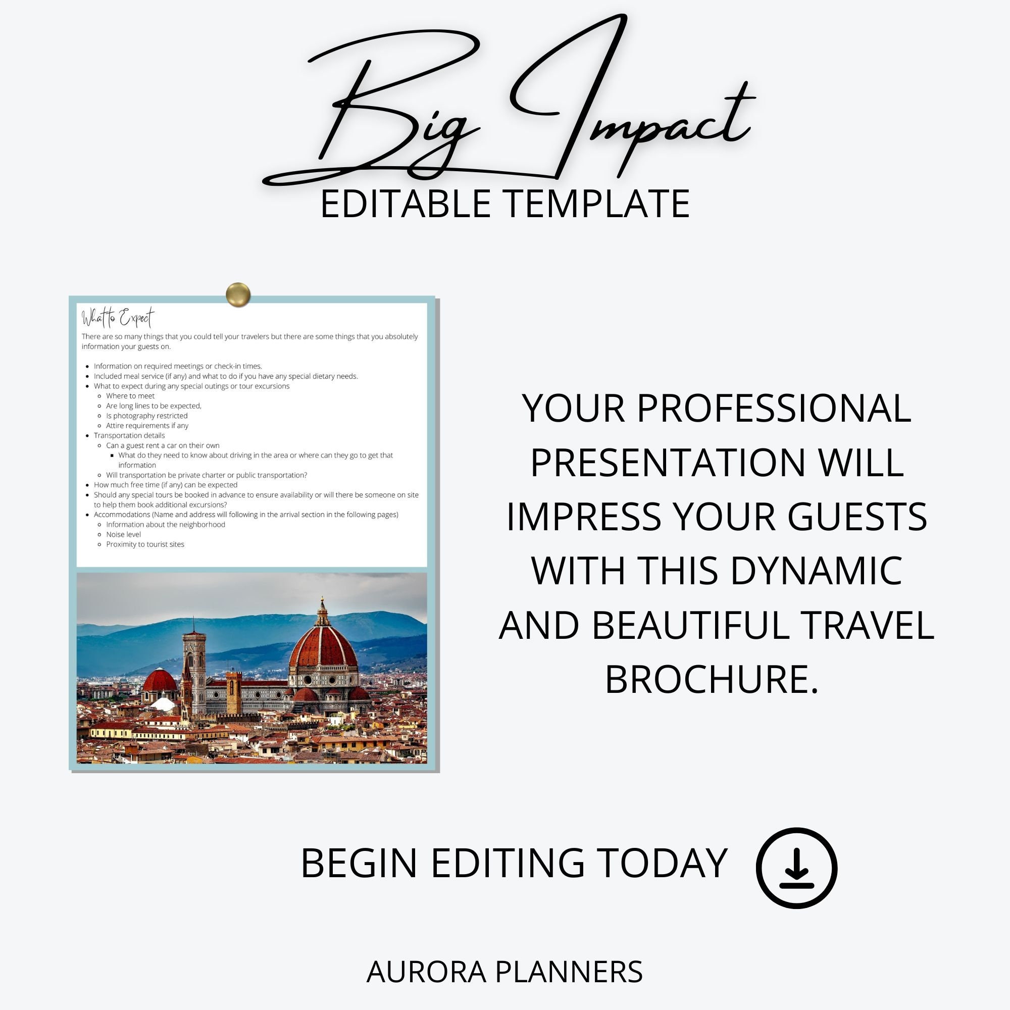 Travel Itinerary, Downloadable, Printable, Dynamic Daily Travel ...