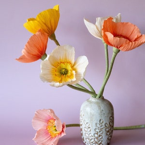 Crepe paper Poppy | crepe paper flower | handmade | floral gift | home deco