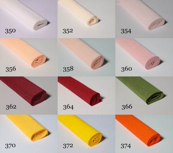 Italian Crepe Paper 90g Rolls 50cm X 150cm Cartotecnica Rossi