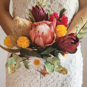 Australian native flowers bouquet | crepe paper flower | handmade | floral gift | home deco