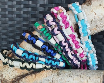 Zeckenhalsband, EM-Keramik, Flohschutz, geflochten