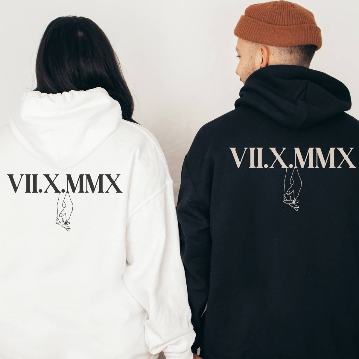 Personalized Roman Numeral Hoodie / Couple Hoodie Anniversary - Etsy  Australia