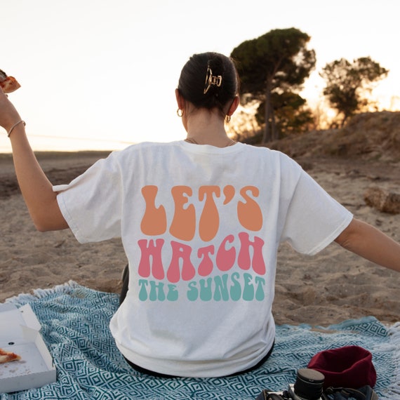 / Sunset T Shirt Cute Summer Tee Beachy - Etsy