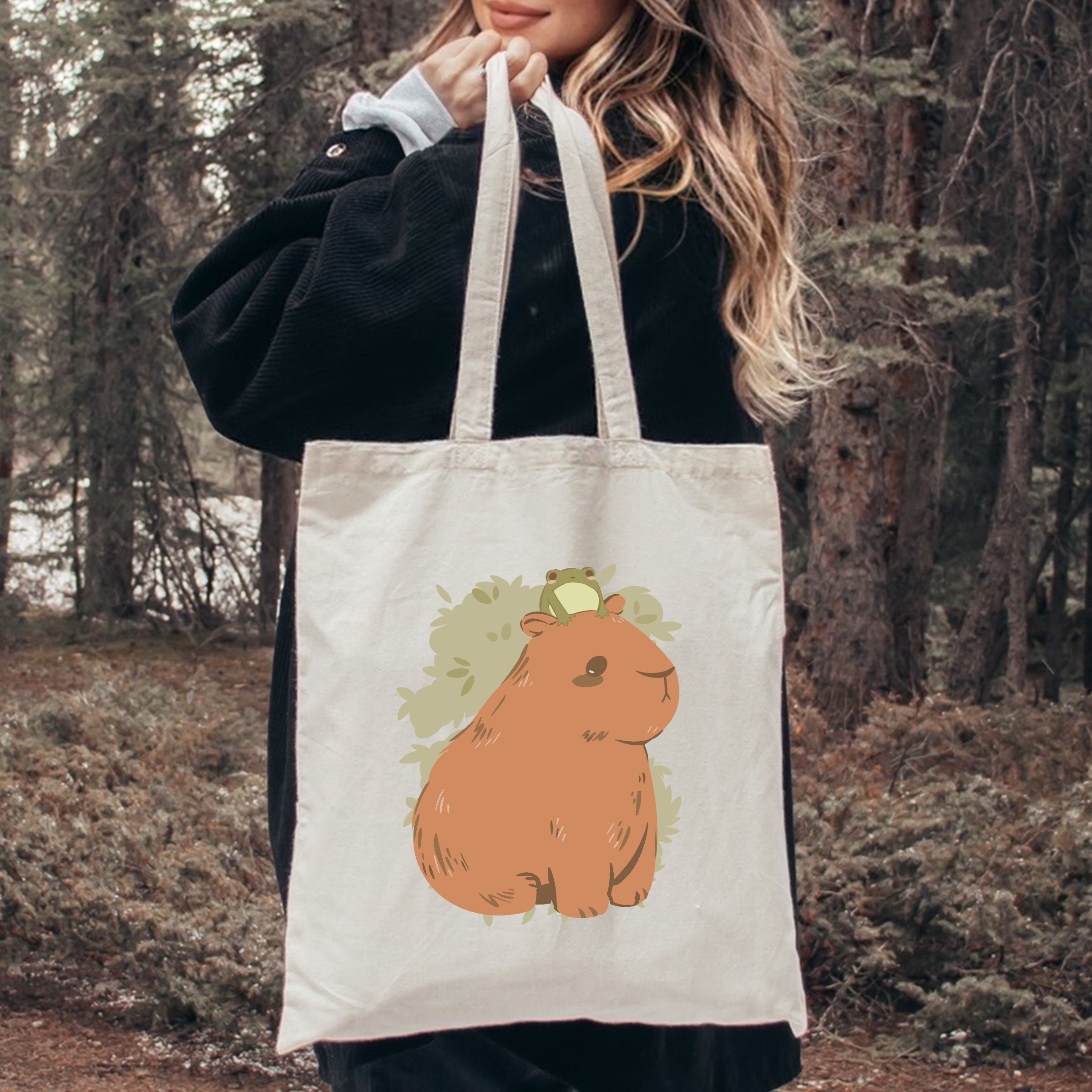 Capybara Tote Bag / Gift for Capybara Fan / Cute Capybara Gift -   Denmark