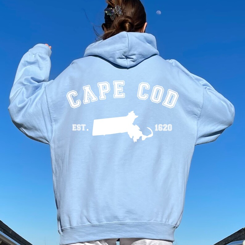 Cape Cod Hoodie / Back Print Cape Code Massachusetts Trip / Etsy