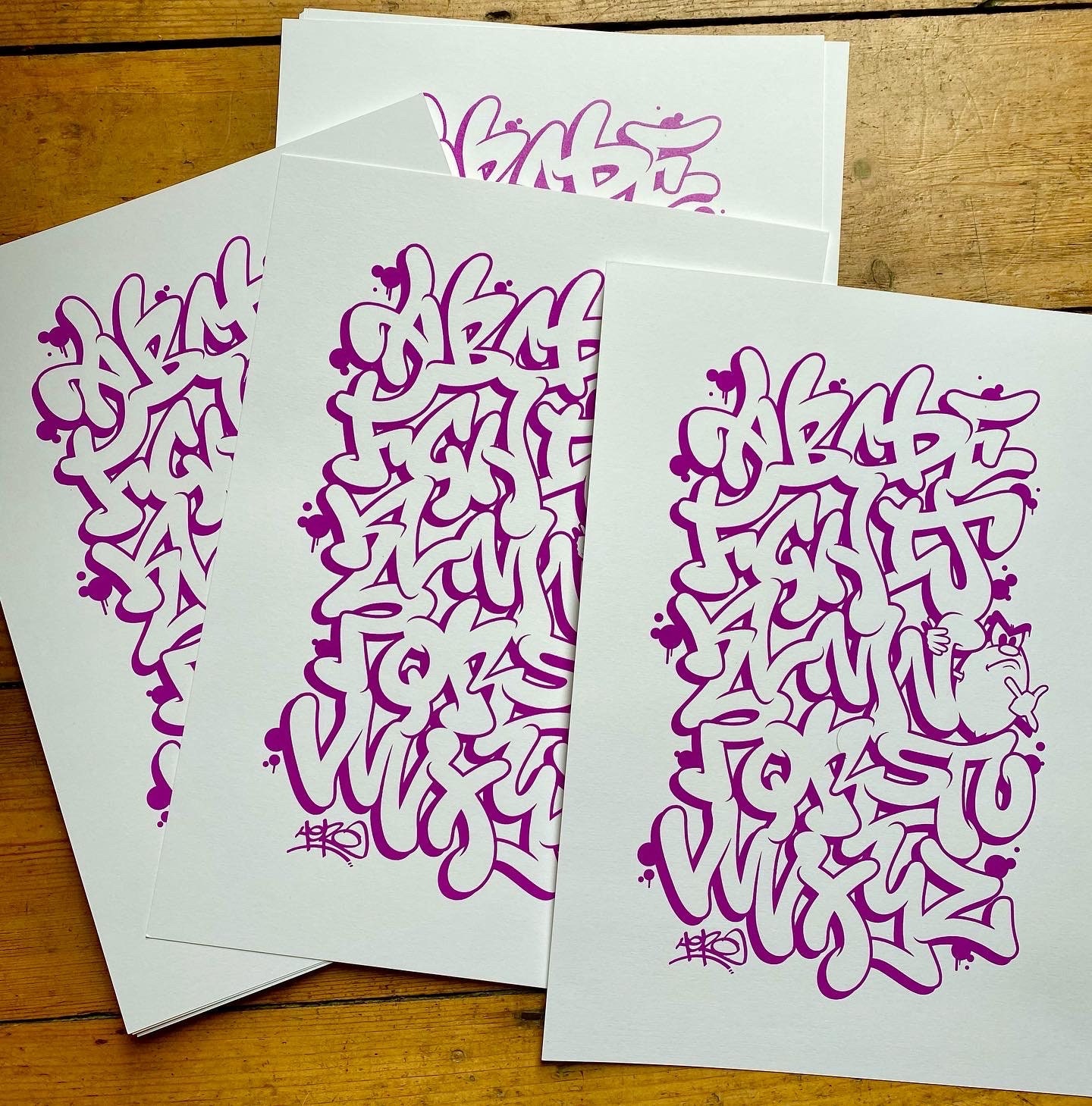 Graffiti Alphabet Poster – Limited Edition Screen Print - Etsy