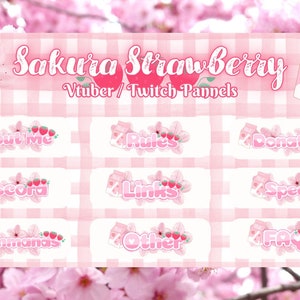 Sakura Strawberry Vtuber Twitch Panels