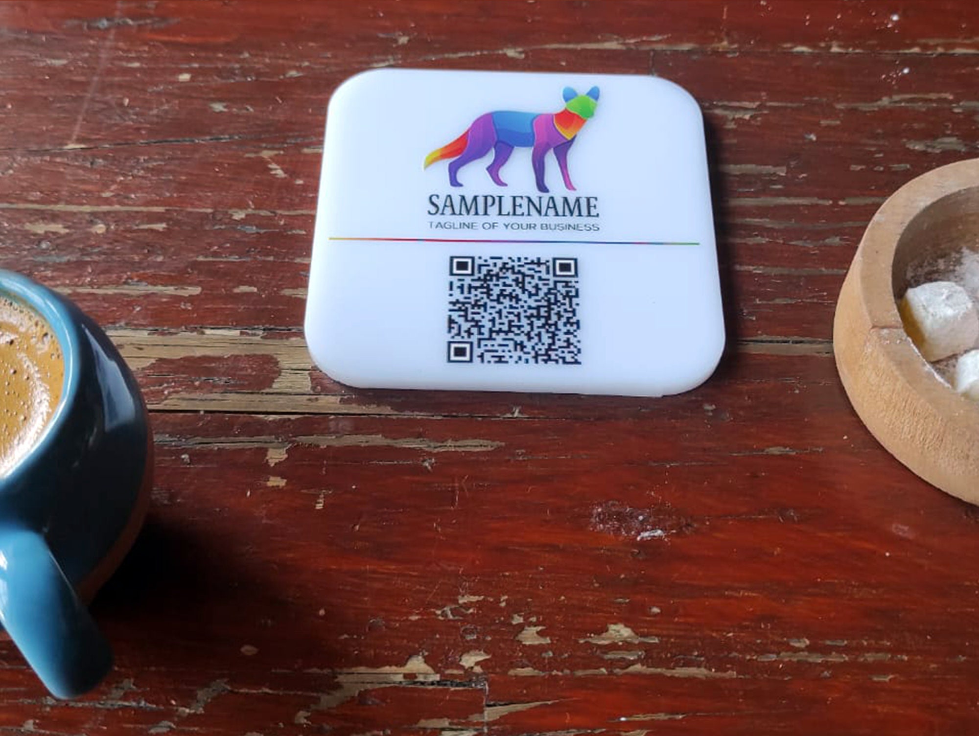 Plexiglass Coasters With Logo Barcode QR Code Spotify Code Etsy