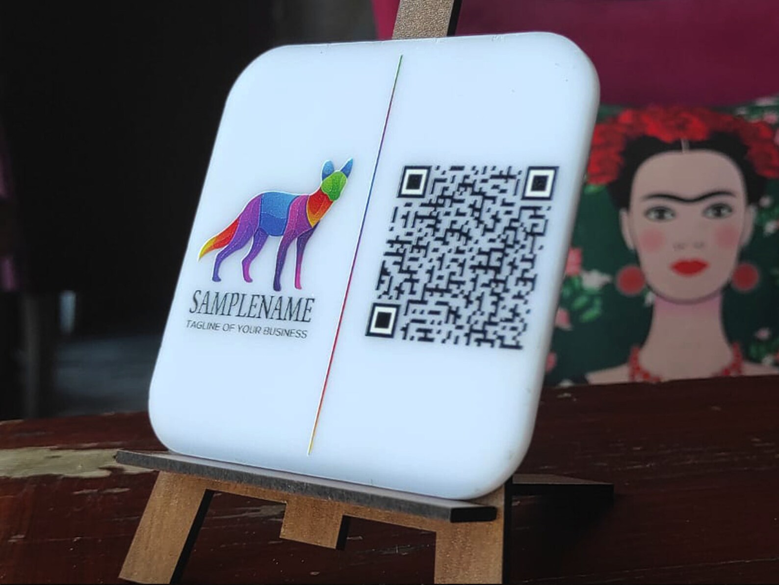 Plexiglass Coasters With Logo Barcode QR Code Spotify Code Etsy