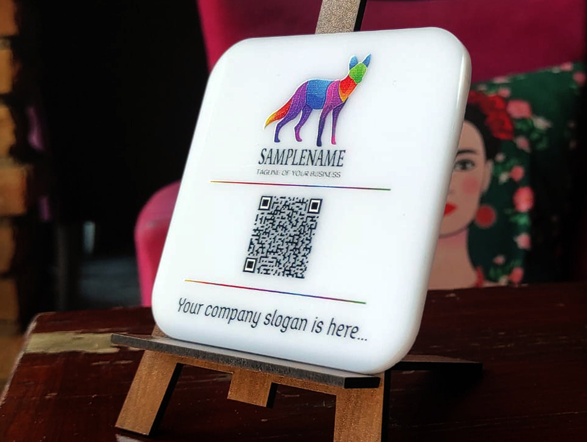 Plexiglass Coasters With Logo Barcode QR Code Spotify Code Etsy