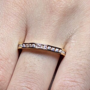 Round And Baguette Colorless Moissanite Full Eternity Band Wedding Band, Unique Set Daily Wear Moissanite Band