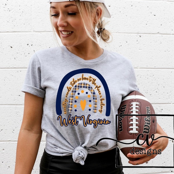 T-shirt "Home Is West Virginia" - Coton 100% - Unisexe Adulte - Noir - Neuf Avec étiquettes