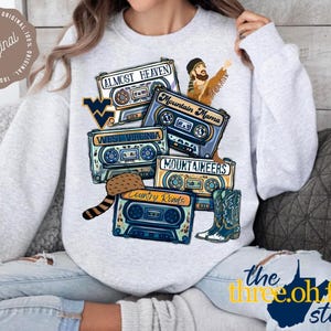 West Virginia Vintage Cassette Adult Unisex Crewneck Sweatshirt