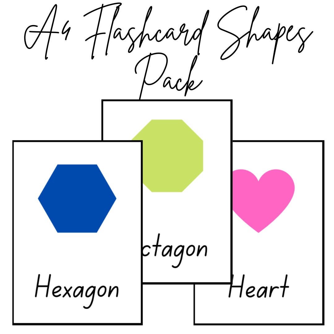 Printable PDF A4 Shape Set for the Classroom Childcare | Etsy