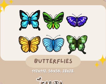 Kawaii Butterfly Twitch Channel Points – Streamer Graphics (Digital Download)