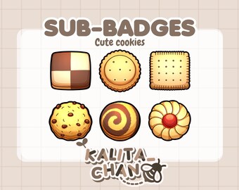 Kawaii Cookie Twitch Sub Badges – Sweet Treats (Digital Download)