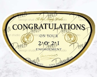 Etichetta adesiva personalizzata Courvoisier Cognac