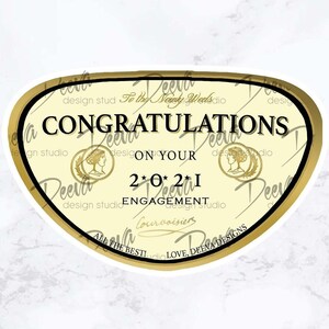 Courvoisier Cognac Custom Sticker Label | 750mL