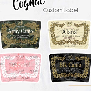 Cognac Custom Sticker Label | 50mL, 200mL, 375mL, 750mL, 1140mL, 1750mL