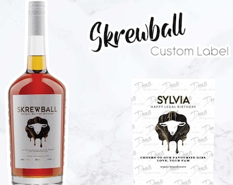 Etichetta adesiva personalizzata Skrewball Whisky / 50 ml, 750 ml