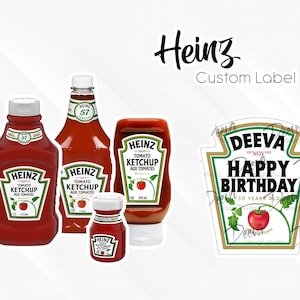 Heinz Ketchup Custom Sticker Label - Etsy Israel