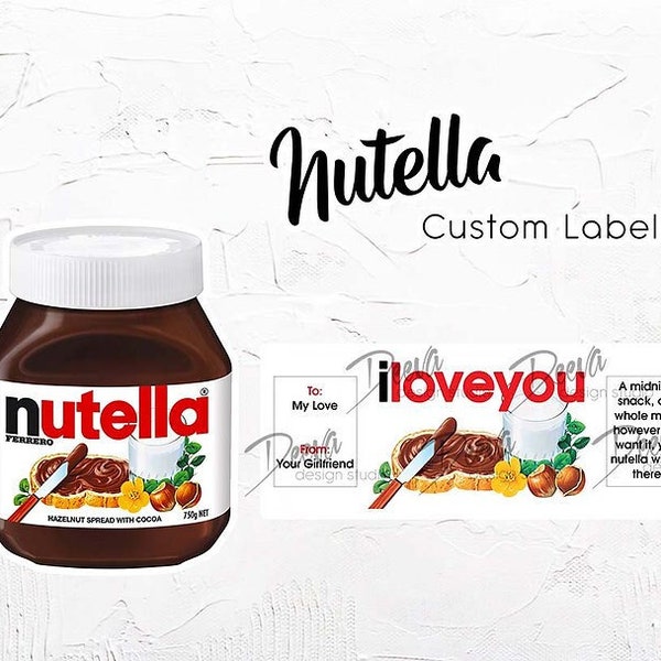 Nutella aangepast stickeretiket