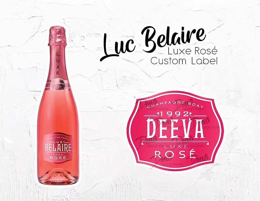 Luc Belaire Custom Sticker Label Rose 