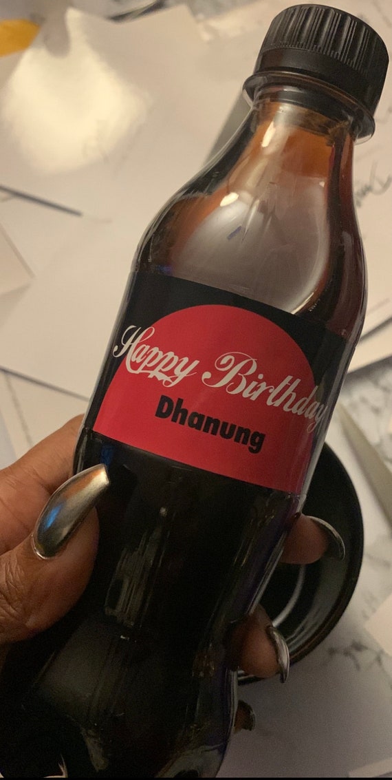 Coca Cola Bottle Custom Sticker Label 200ml 500ml 710ml - Etsy