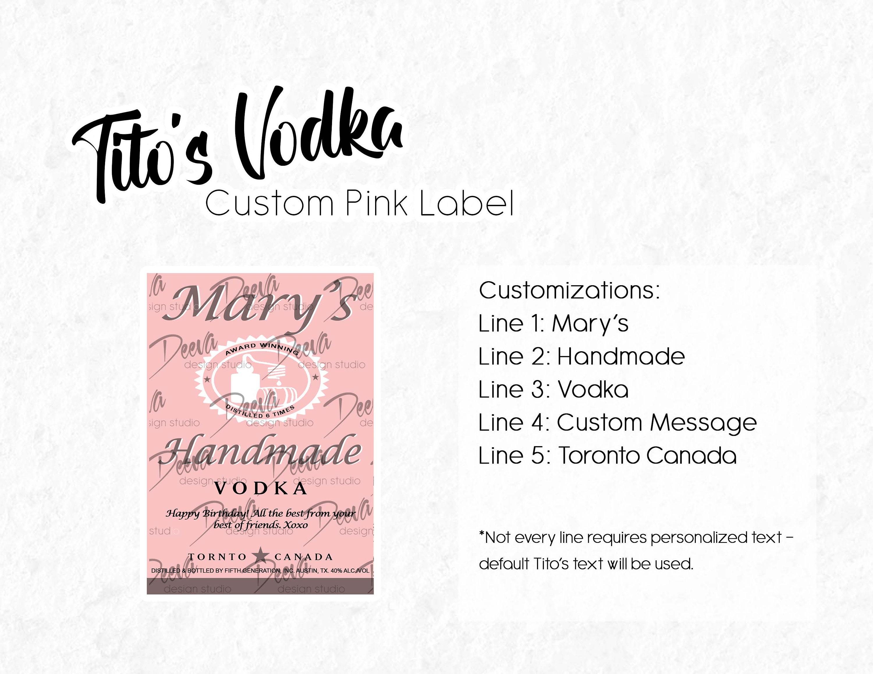 PRINT AT HOME: Tito's Custom Label Digital File - Etsy