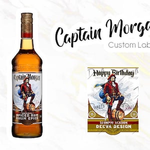 PRINT AT HOME: Captain Morgan Custom Label | Digital File