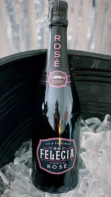 Luc Belaire Custom Sticker Label Rose 